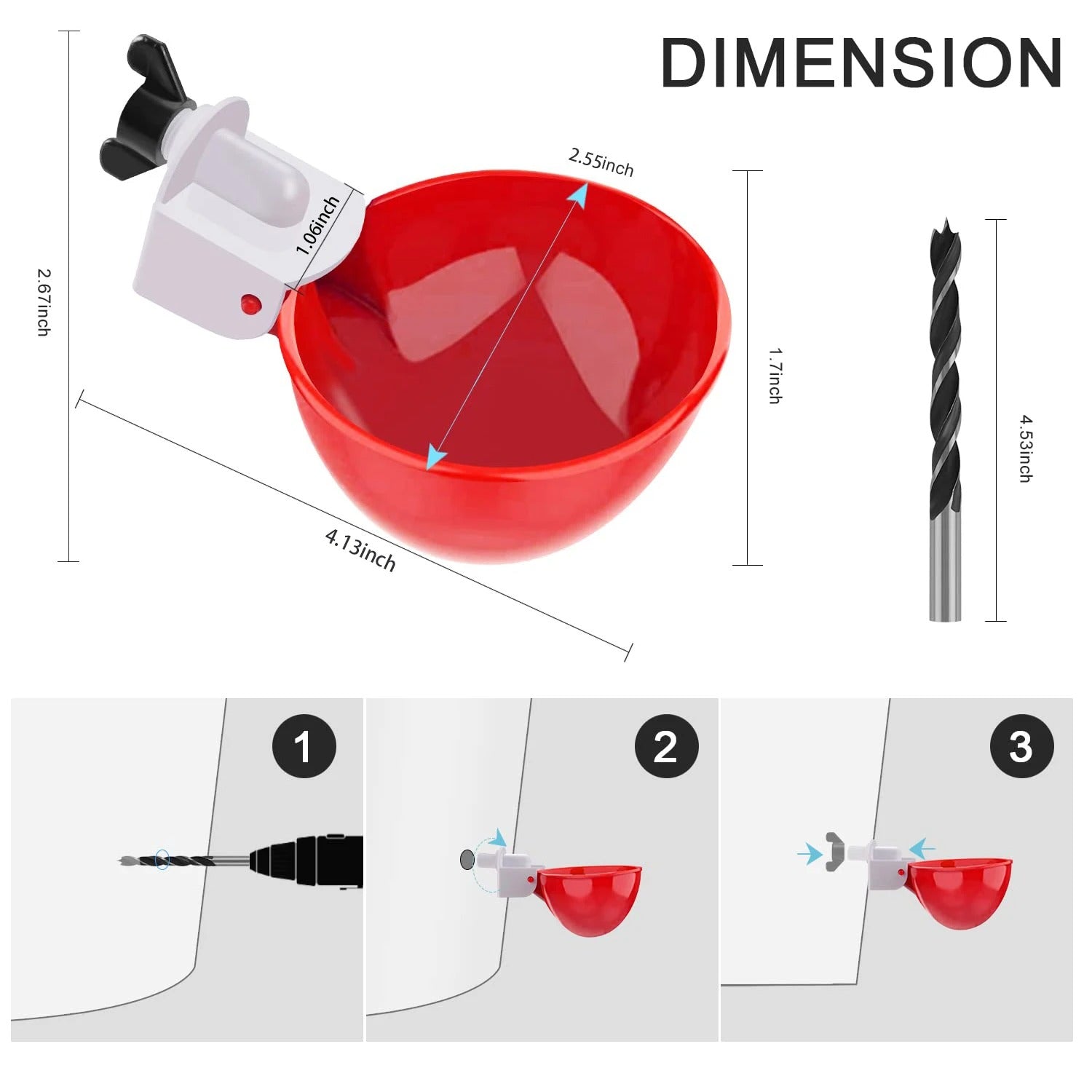 Automatic Poultry Waterer Cups Set for Chickens and Ducks - Lexians