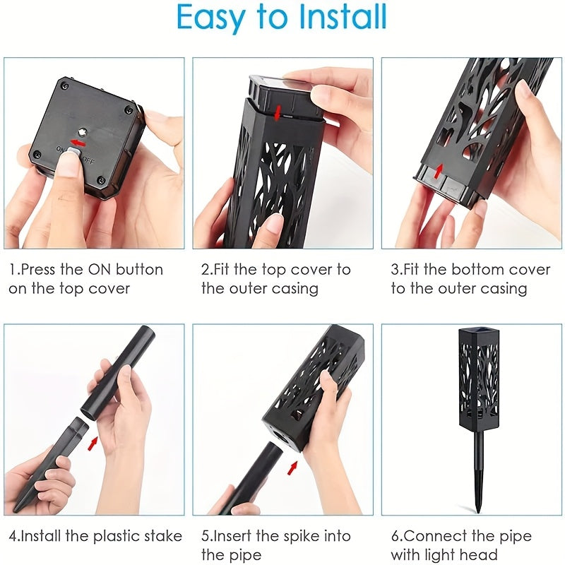 Driveway & pathway lighting: 8 solar LED lights with motion sensors, waterproof and eco-friendly for security.