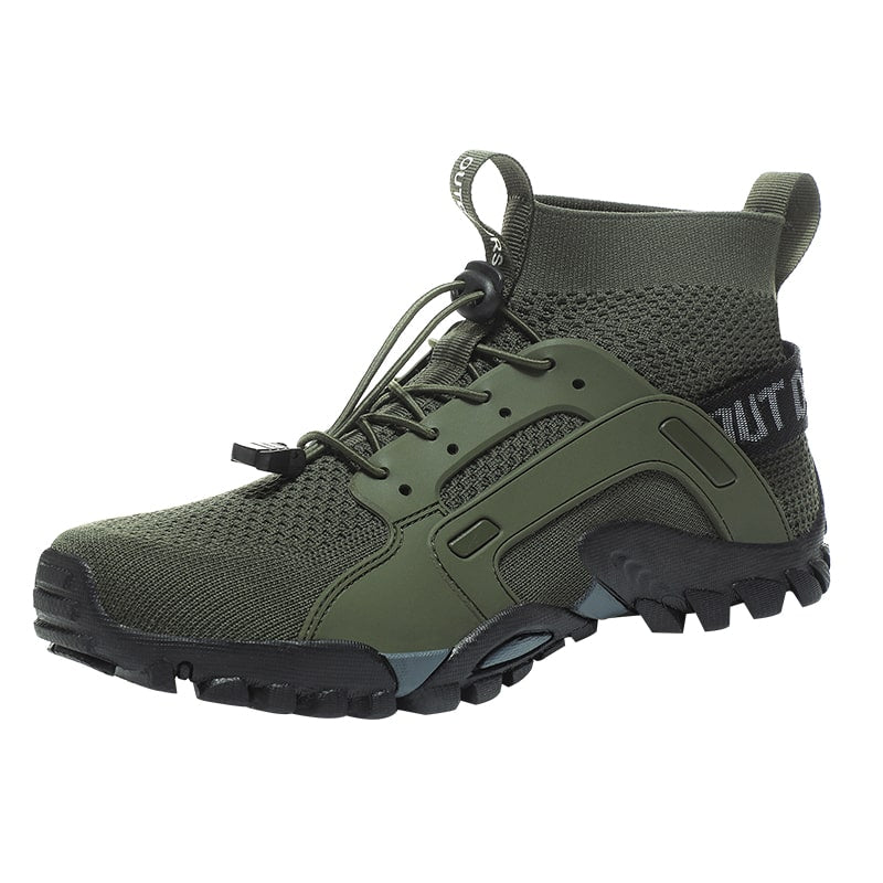 Lightweight men's non-slip sock shoes, flexible for athletic training & outdoor activities.
