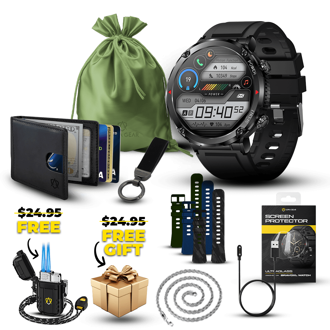 Bravo XL Men's Smart Watch with Large Screen & Fitness Tracking - Lexians