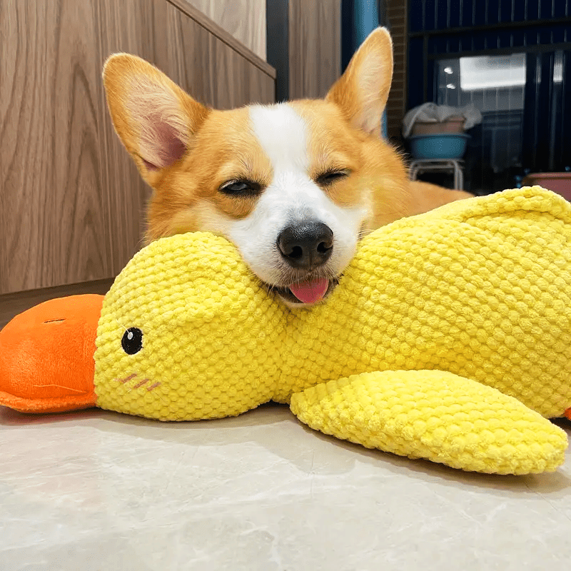 Calming Durable Duck Toy for Dogs - Yellow Enrichment Play - Lexians