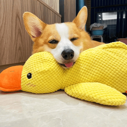 Calming Durable Duck Toy for Dogs - Yellow Enrichment Play - Lexians
