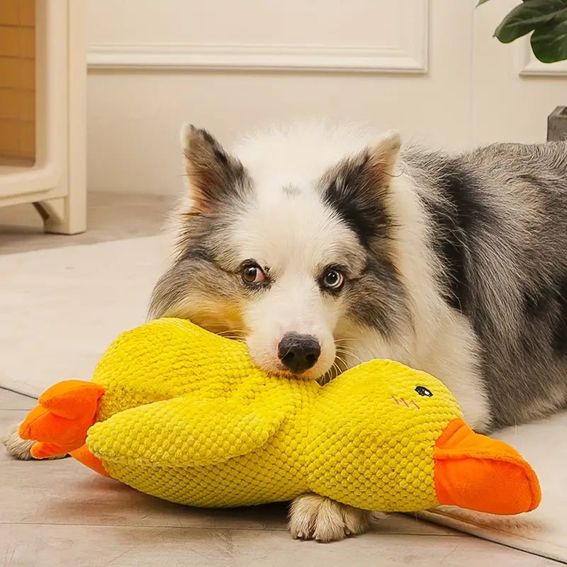 Calming Durable Duck Toy for Dogs - Yellow Enrichment Play - Lexians
