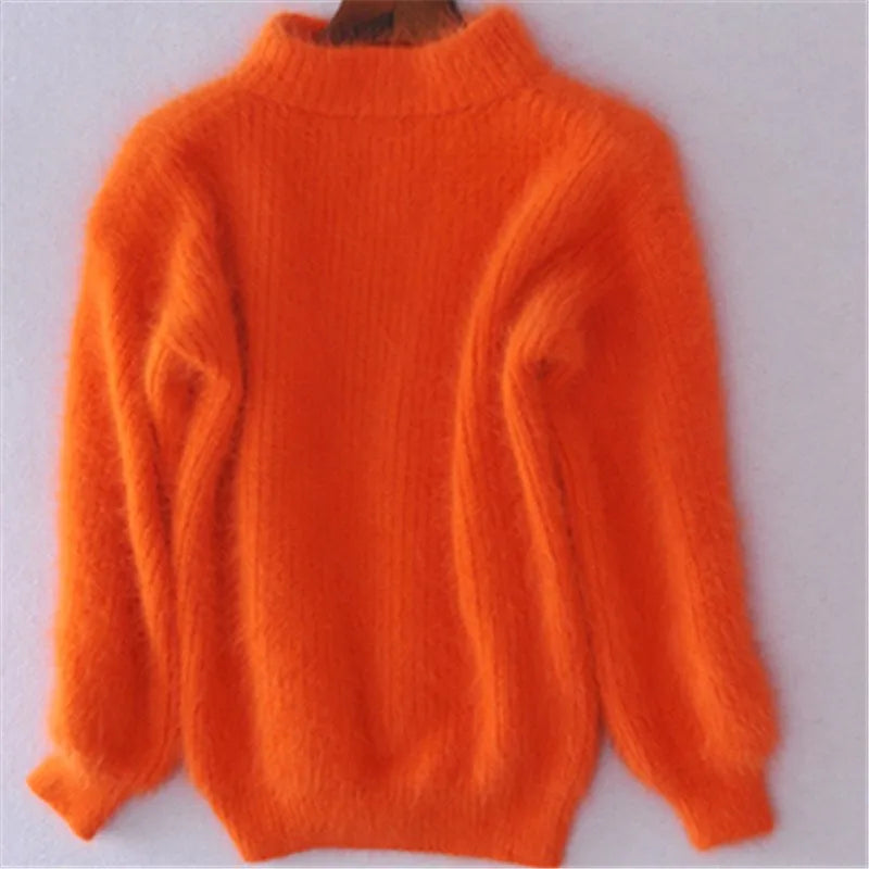 Soft women's cozy pullover sweater. Comfortable long sleeve casual top, perfect for relaxed everyday wear.