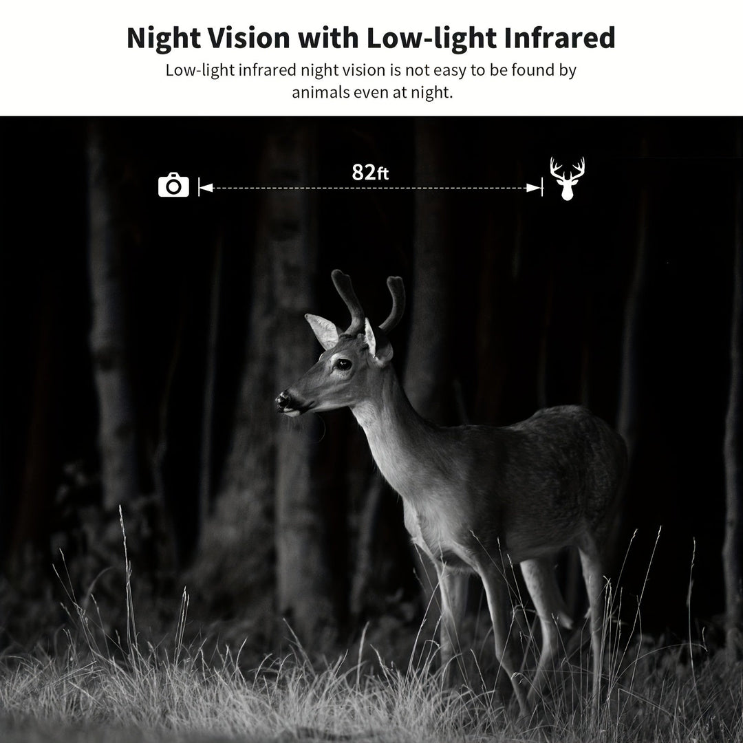 Outdoor surveillance camera: 4K resolution, solar power, instant alerts, ideal for wildlife tracking.