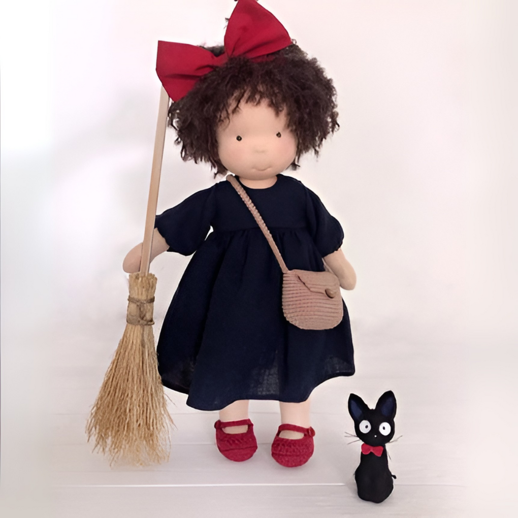 Cuddly natural Waldorf doll, ideal for imaginative play & comforting kids.