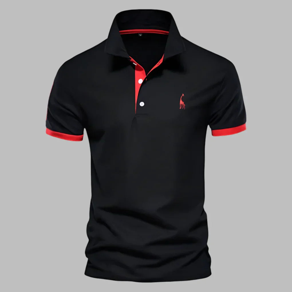 Comfortable men's short sleeve polo shirt, perfect for smart casual everyday wear, featuring contrast trim detail.