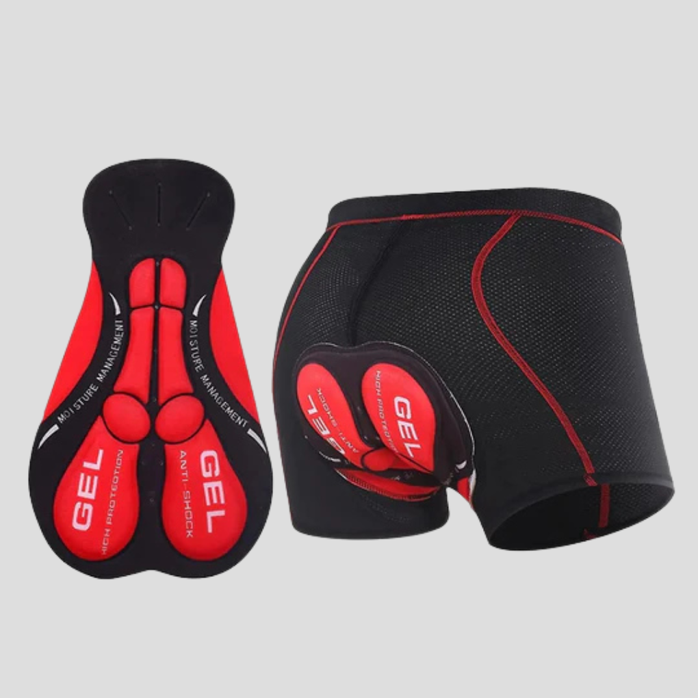 Performance unisex bike shorts with gel padding for comfort on long rides. Essential cycling gear for active cyclists.