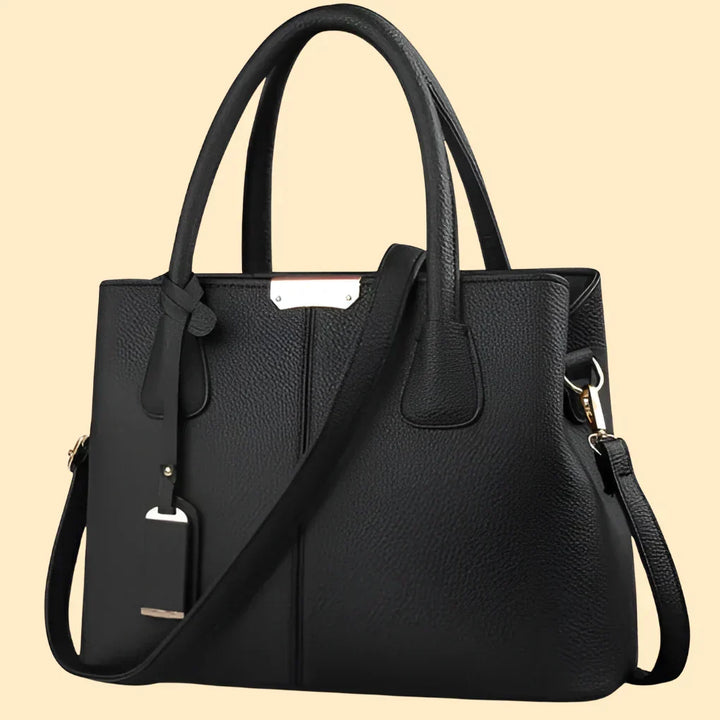 Versatile women's structured satchel bag, an everyday fashion accessory. Perfect elegant purse for work or casual use.