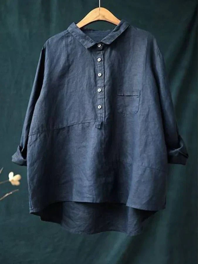 Stylish women's oversized button-down shirt for a chic look. Ideal long sleeve casual top for everyday wear.