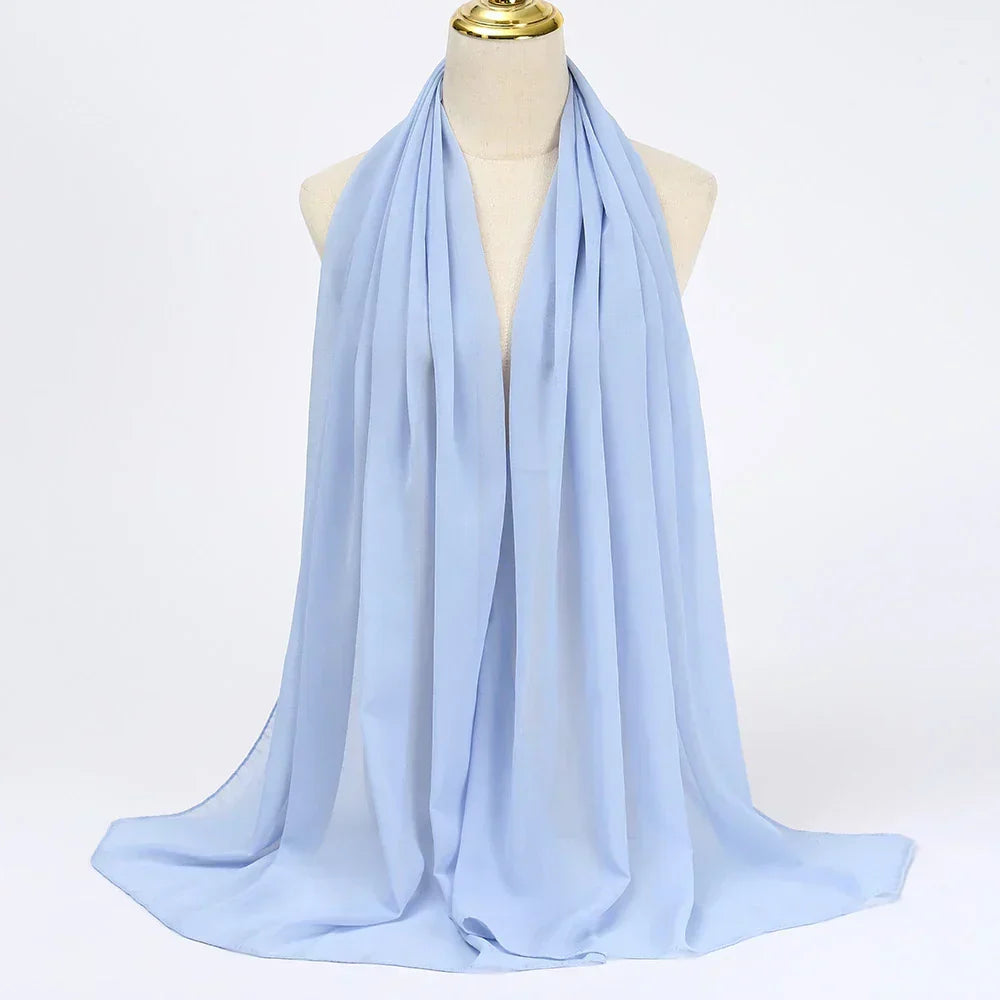 Lightweight Chiffon Leilani hijab scarf for women, perfect for all-season modest fashion & elegant styling.