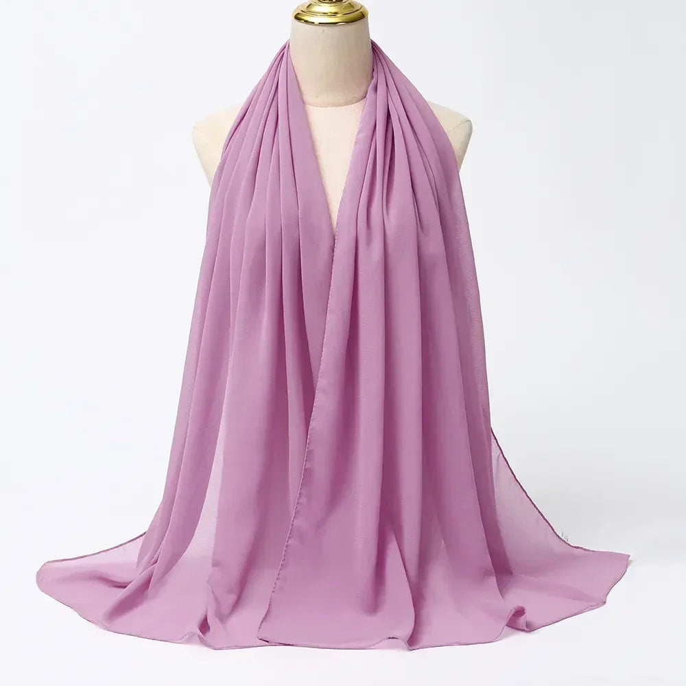 Beautiful Leilani chiffon head scarf. Lightweight & versatile wrap, ideal for all-season modest fashion.