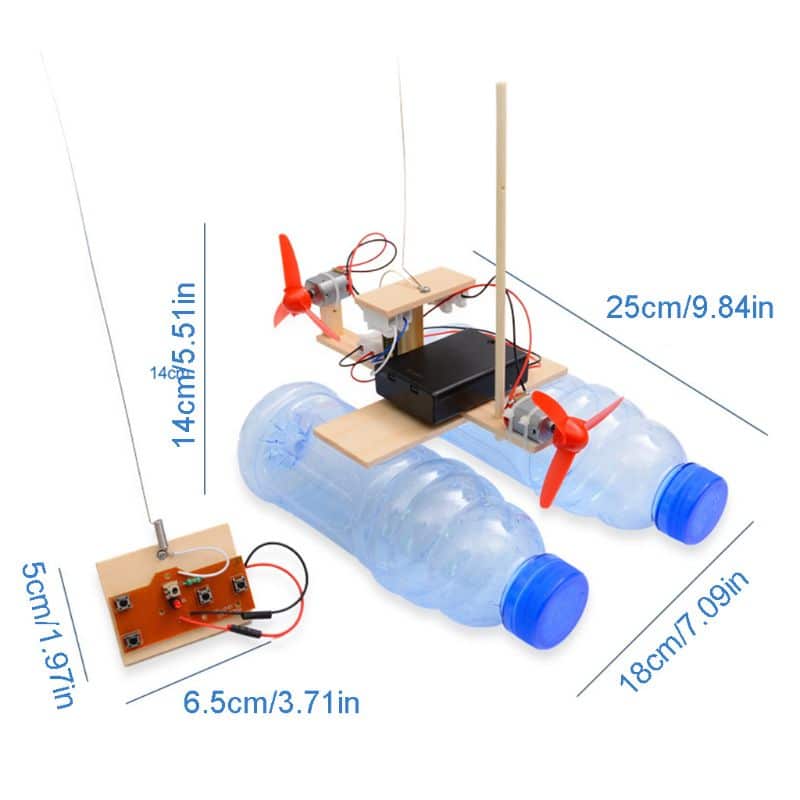 Children's Wooden RC Boat Toy, educational fun, sleek design, sturdy wood, ideal for kids' skill development and motor skills