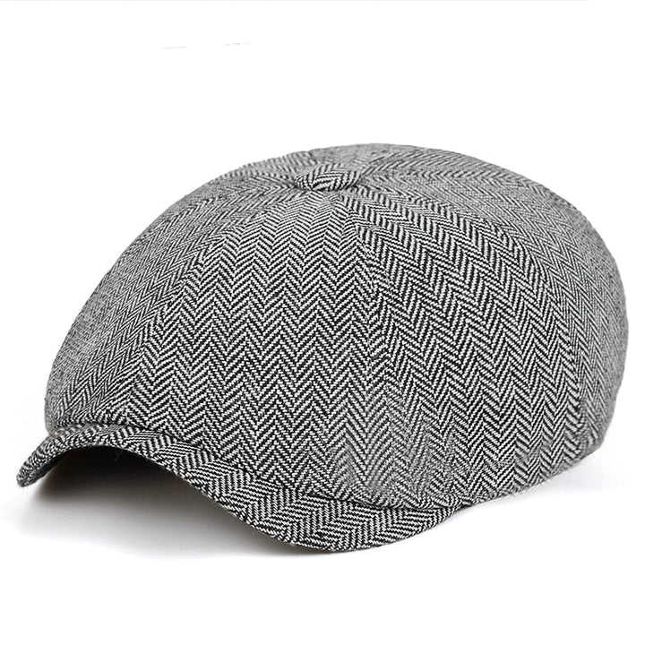 Classic men's flat cap, vintage style headwear offering a stylish and timeless gentleman's look.