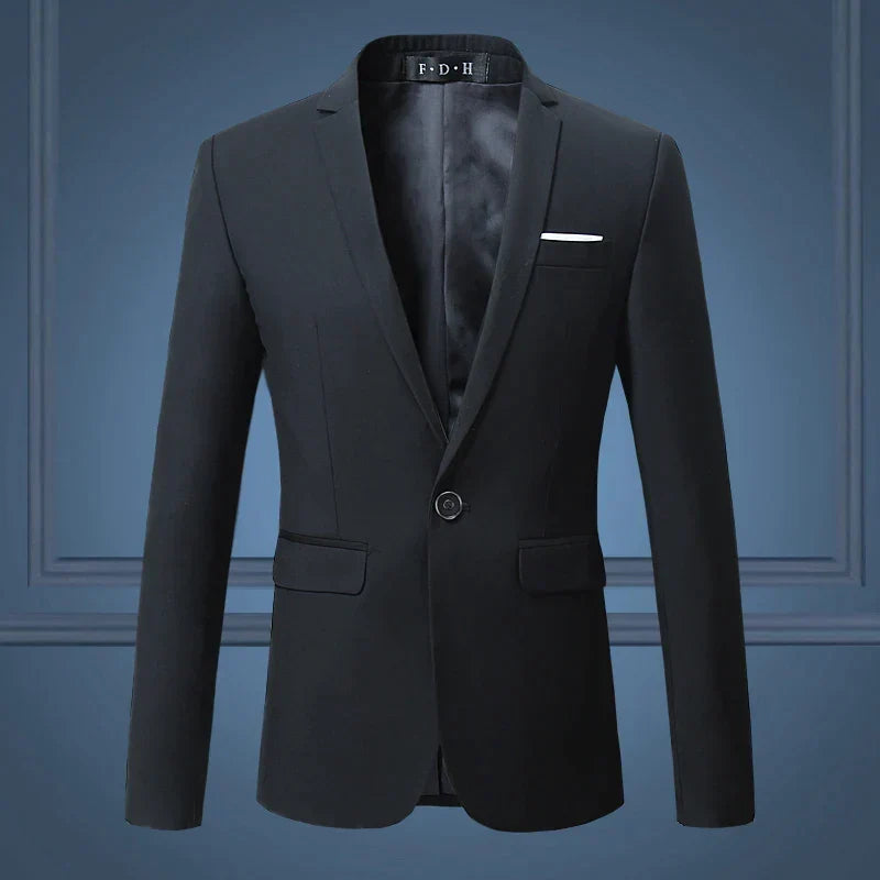 Versatile men's blazer jacket, a stylish formal or smart casual piece. Make a fashion statement with this classic design.