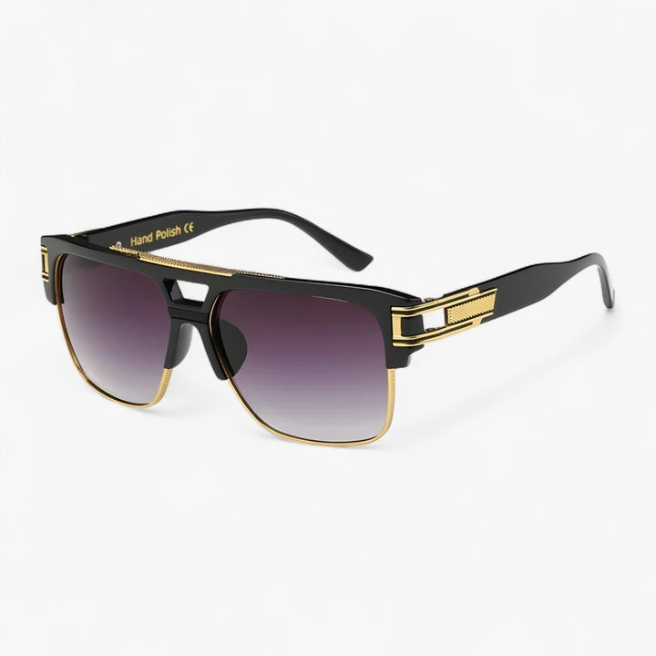 Lightweight mirrored sunglasses with a classic square frame, essential unisex eyewear for sunny days.