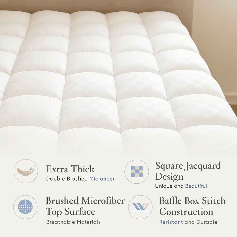 CloudLift™ Cooling Mattress Topper for Comfort - Lexians