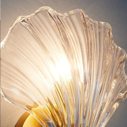 Coastal Shell Wall Sconce – Elegant Glass Wall Light - Lexians