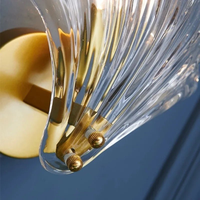 Coastal Shell Wall Sconce – Elegant Glass Wall Light - Lexians