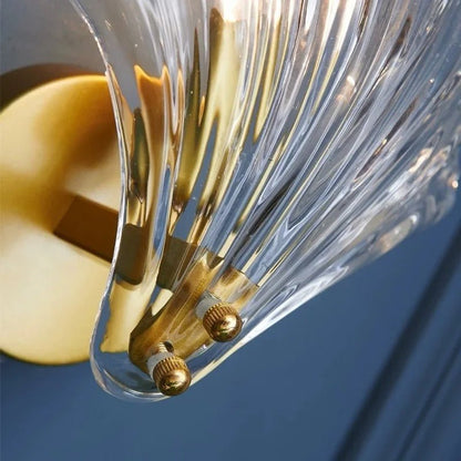 Coastal Shell Wall Sconce – Elegant Glass Wall Light - Lexians