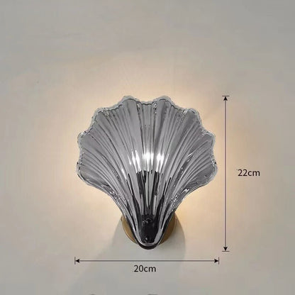 Coastal Shell Wall Sconce – Elegant Glass Wall Light - Lexians