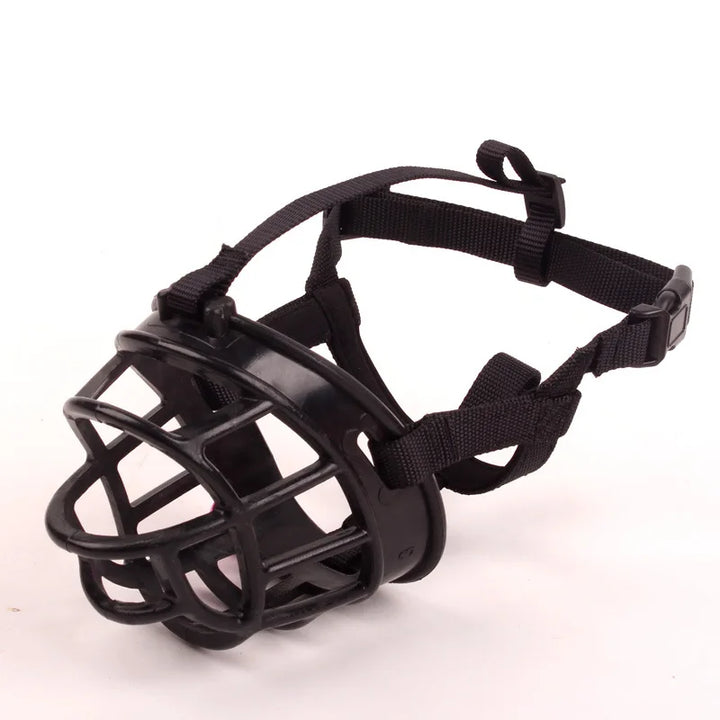 Comfort-fit adjustable silicone dog muzzle, ideal for pet safety & humane training.