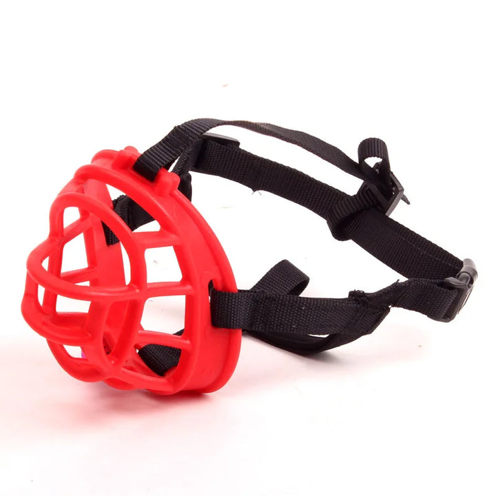 Soft silicone dog muzzle for anti-barking, chew prevention & comfortable pet safety.