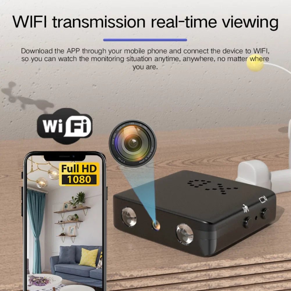 Compact Micro HD WiFi Camera with Audio and Night Vision - Lexians