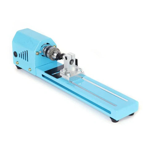 Compact Mini Wood Lathe Machine for DIY Projects, with sturdy build and precision, ideal for woodworking enthusiasts.