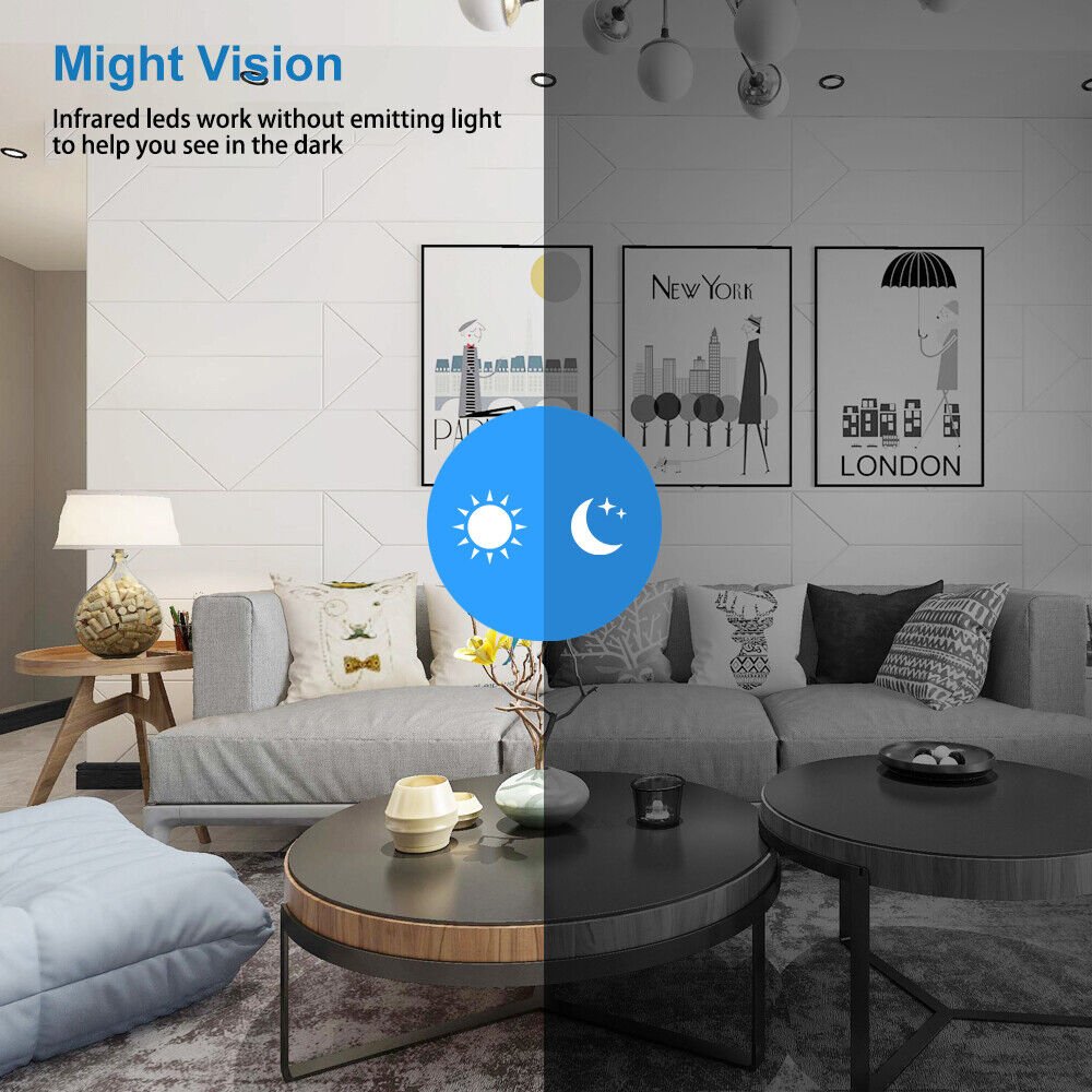 Compact Night Vision WiFi Camera for Home Surveillance - Lexians