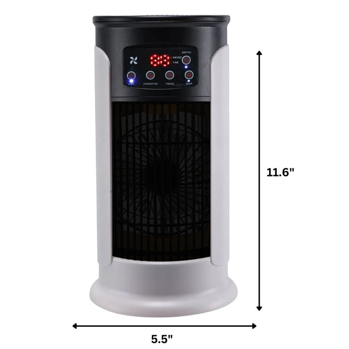 Portable AC unit & personal humidifier, delivering cool, comfortable air for small spaces like dorms.