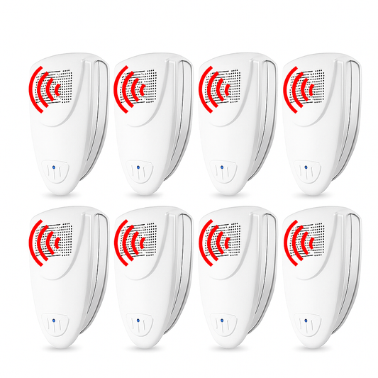"Compact ultrasonic bed bug repellent device, chemical-free, easy plug-in, effective in 48 hours; safe for kids and pets."