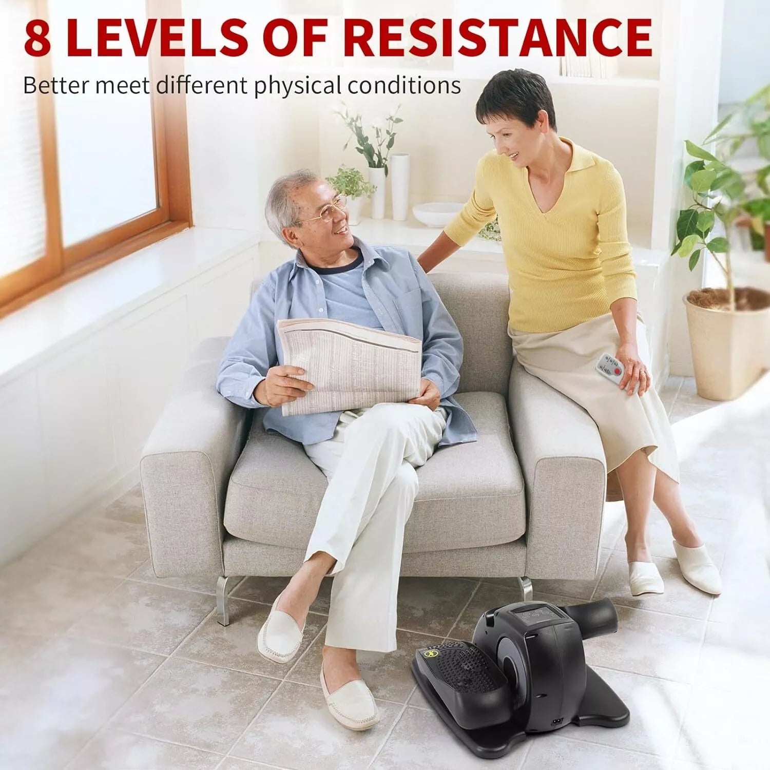 Compact Under Desk Ellipse Leg Exerciser for Home & Office - Lexians