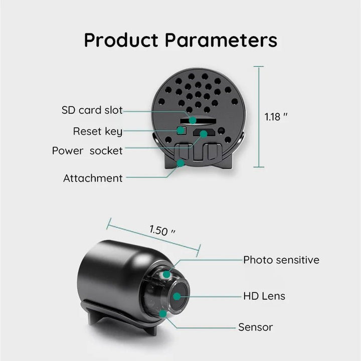 Compact WiFi Camera with Night Vision for Security - Lexians