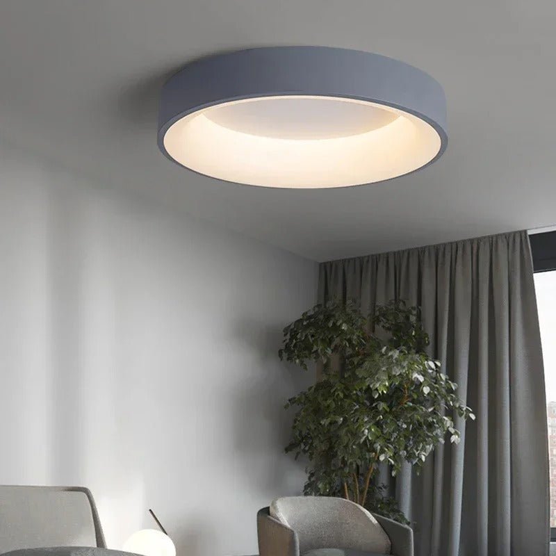 Contemporary Circular Metal LED Ceiling Light - Lexians