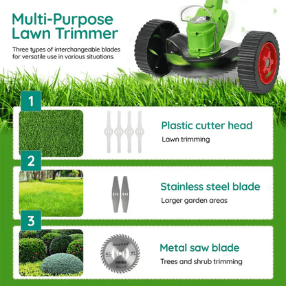 Cordless Electric Grass Trimmer - Battery Operated by Homeowners - Lexians