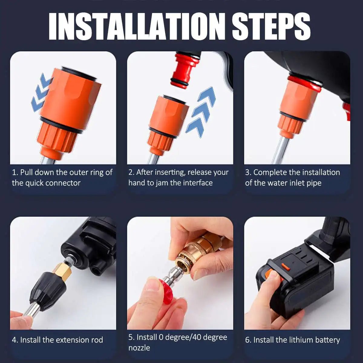 Cordless High Pressure Washer with Dual Batteries - Lexians