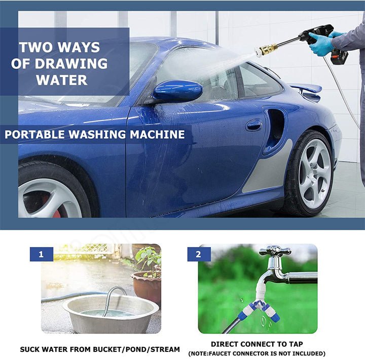 Cordless High Pressure Washer with Dual Batteries - Lexians