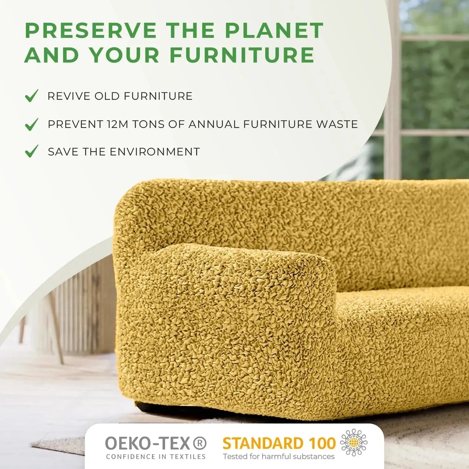 Cotton Loveseat 2 - Seater Slipcover - Kid & Pet Friendly - Lexians