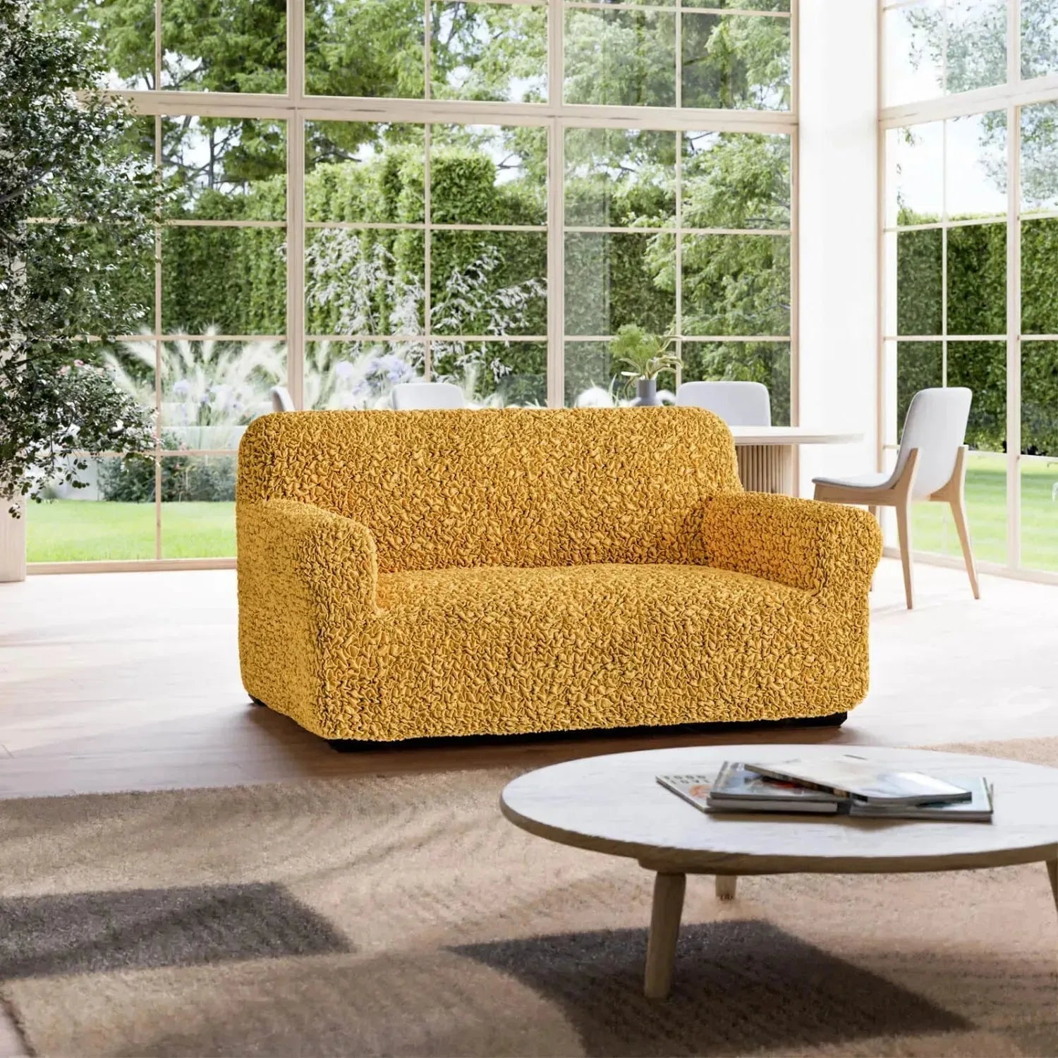 Cotton Loveseat 2 - Seater Slipcover - Kid & Pet Friendly - Lexians