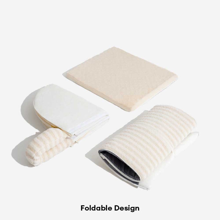 Cozy Orthopedic Striped Dog Bed - Plush Hideaway for Pets - Lexians