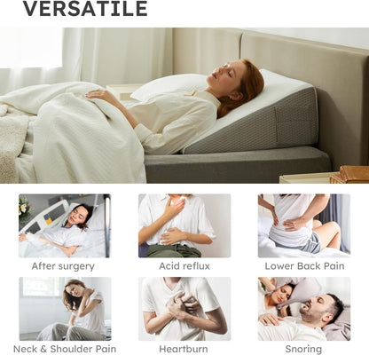 Deluxe Memory Foam Wedge Pillow for Enhanced Comfort - Lexians