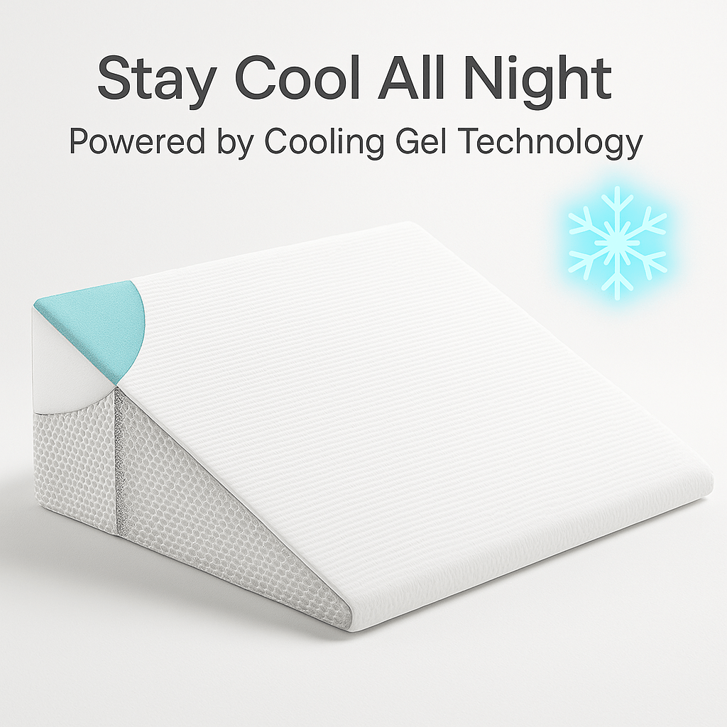 Deluxe Memory Foam Wedge Pillow for Enhanced Comfort - Lexians