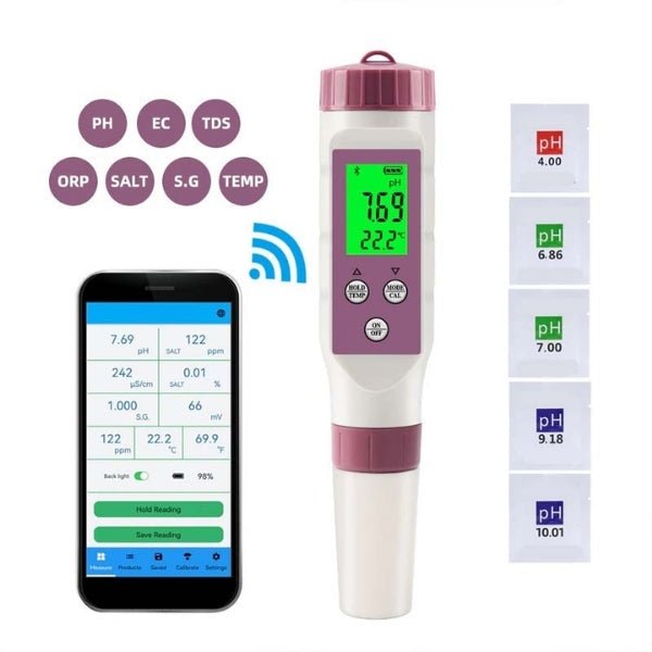Digital Pool Tester for Water Analysis with App Support - Lexians