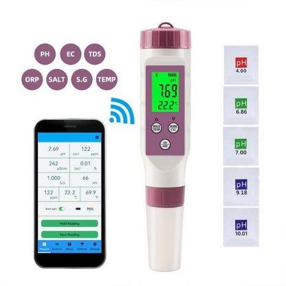 Digital Pool Tester for Water Analysis with App Support - Lexians
