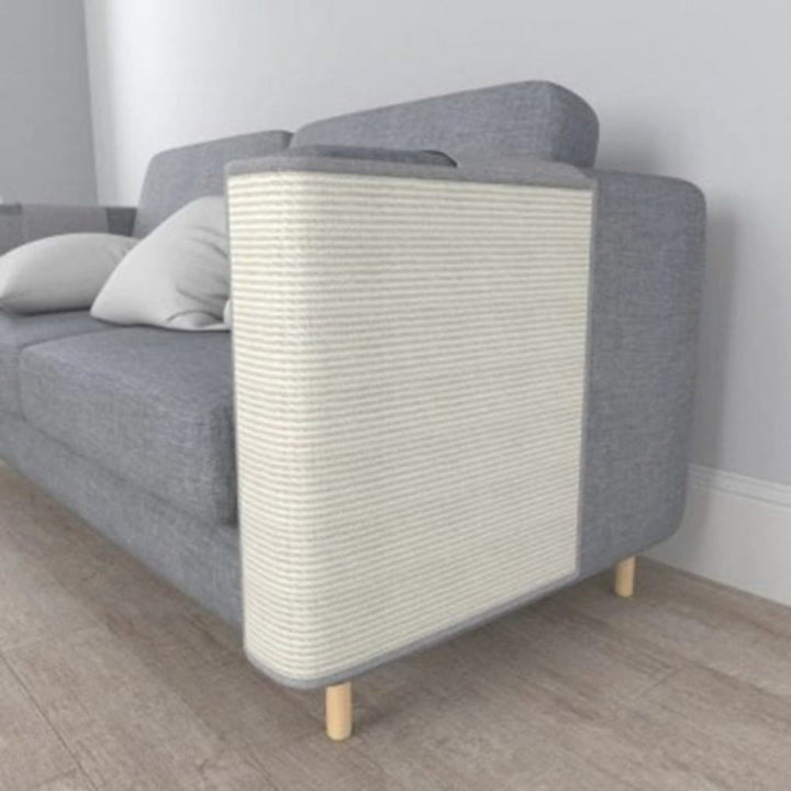 Cat scratch sisal full armrest cover. Sofa protector & furniture shield keeps your couch safe from pet claws.