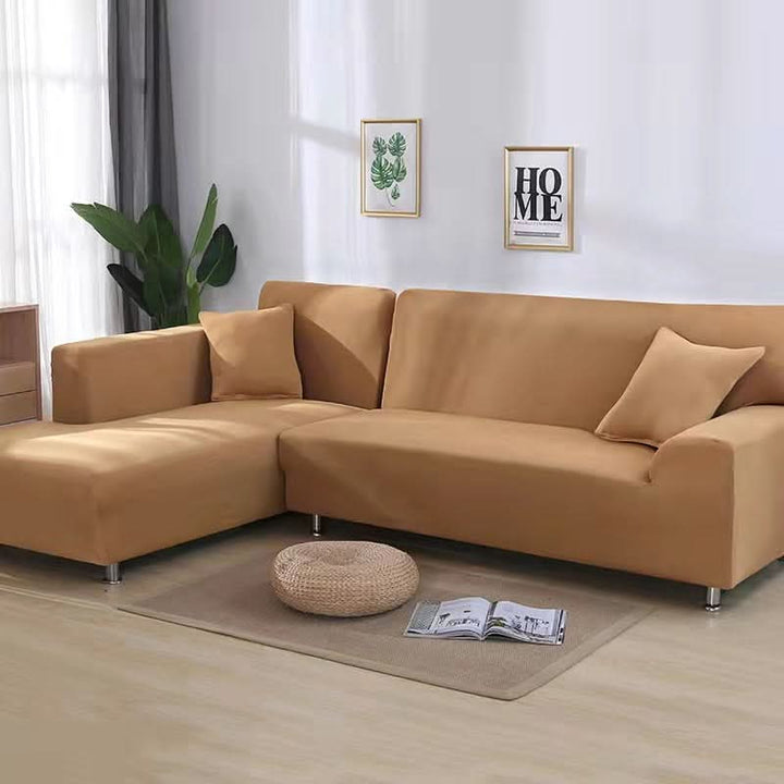 Elastic universal sofa cover for furniture protection & living room decor.