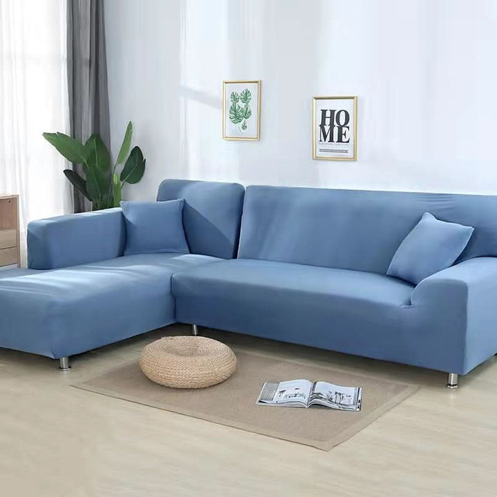 Pet friendly elastic sofa cover, universal fit, protects couches from scratches & stains.