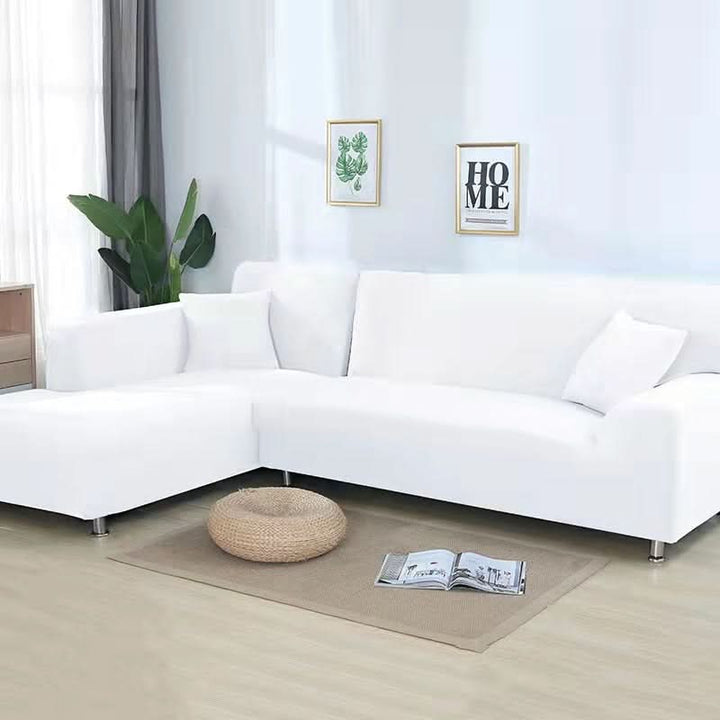 Year-round elastic sofa protector cover, universal fit, keeps furniture fresh & protected.