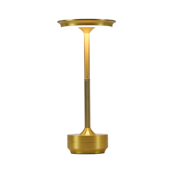 Rechargeable touch table lamp with dimmable 3-color LED for modern home decor and mood lighting.